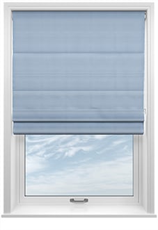 Shima Faux Silk, Sky - Twist&Fit Roman Blind